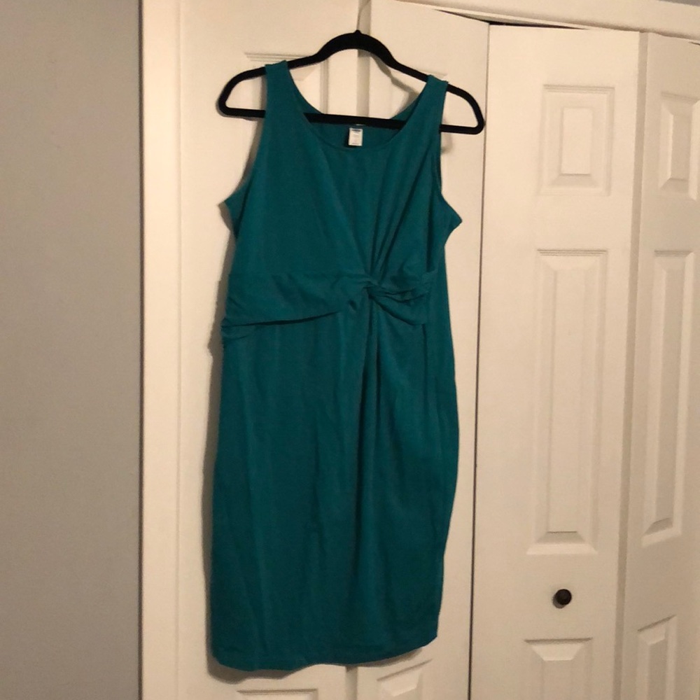 Teal maternity dress
